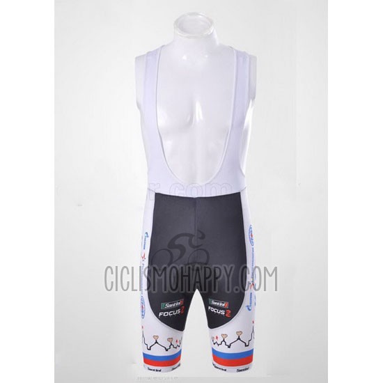 Katusha Cycling Jersey Bib Short 2010 Short Sleeve White
